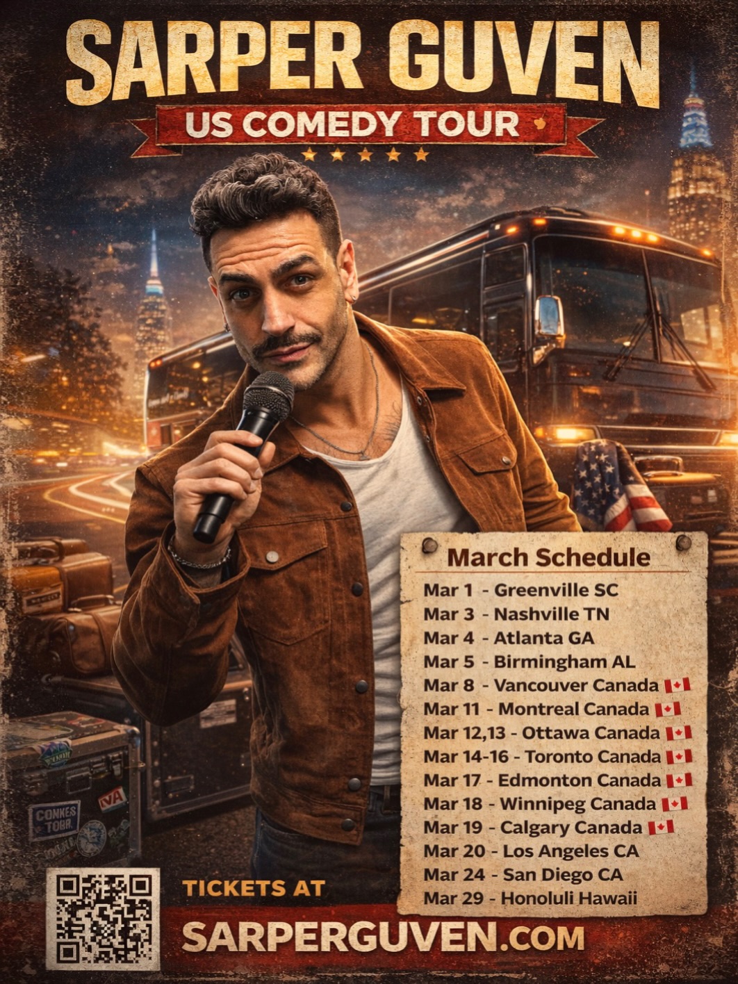 Sarper Guven US Comedy Tour Poster 2026